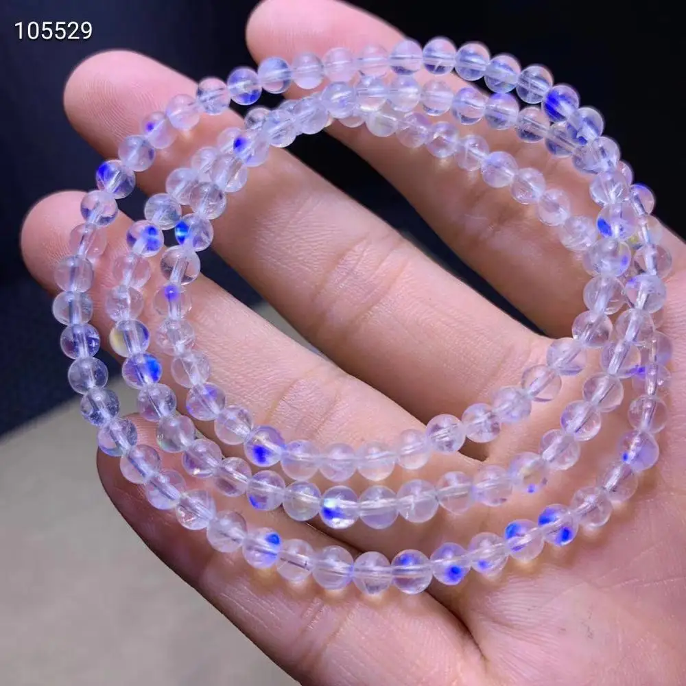 4.5mm Genuine Natural Blue Moonstone Bracelet For Women Men Charm Stretch Mozambique Crystal 3 Laps Round Beads Bracelet AAAAA
4.5mm Genuine Natural Blue Moonstone Bracelet For Women Men Charm Stretch Mozambique Crystal 3 Laps Round Beads Bracelet AAAAA