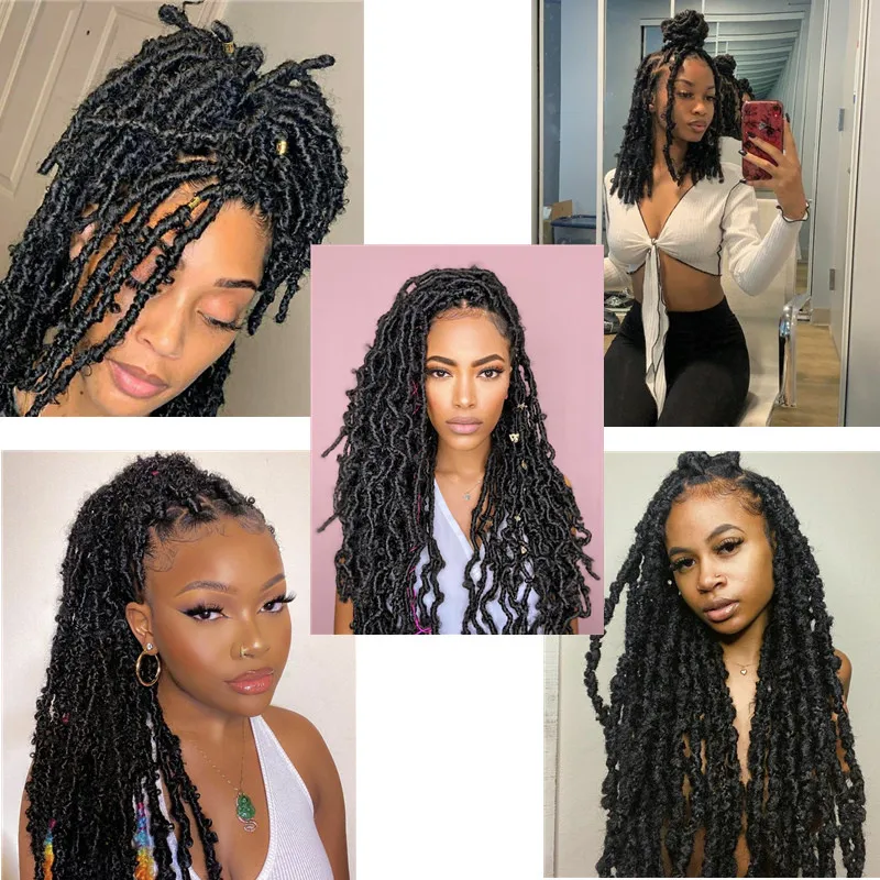 Full Star 24 Boho Locs Crochet Hair Distressed Butterfly Locs Crochet Braids Black Brown Goddess Pre Looped Bob Locs Pre-Twist 
Full Star 24 Boho Locs Crochet Hair Distressed Butterfly Locs Crochet Braids Black Brown Goddess Pre Looped Bob Locs Pre-Twist