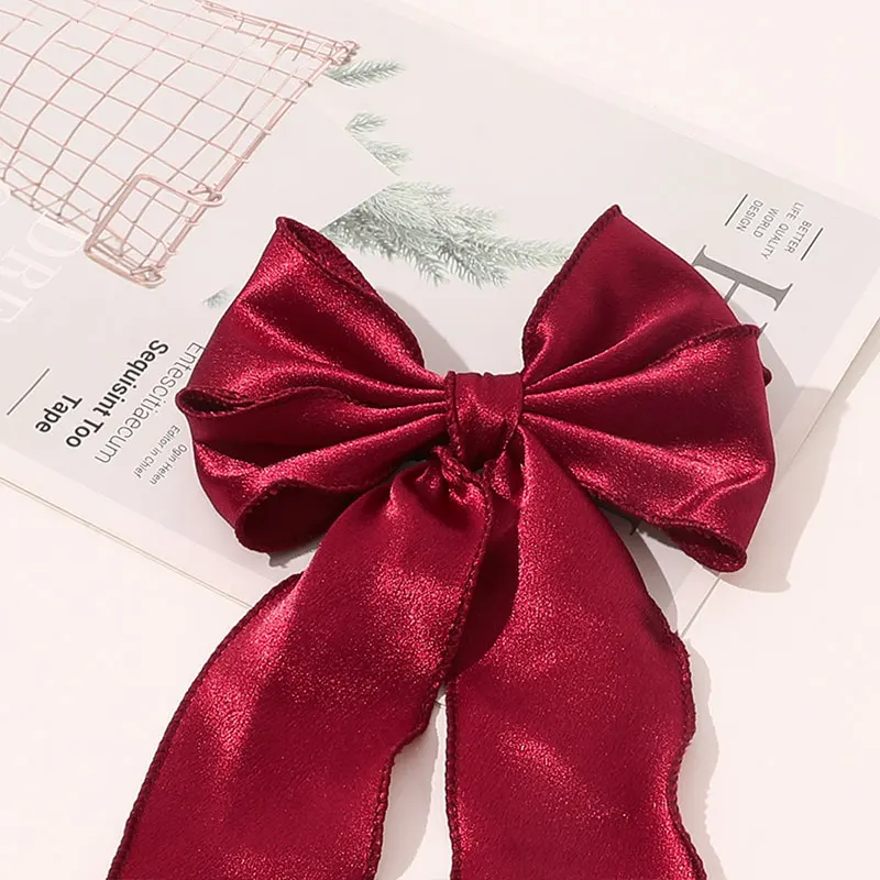 Korean Fashion Women Long Streamer Bow Hair Clip Bow Ribbon Hairpin Double-sided Bowknot Hair Clip Crystal Satin Duckbill Clip
Korean Fashion Women Long Streamer Bow Hair Clip Bow Ribbon Hairpin Double-sided Bowknot Hair Clip Crystal Satin Duckbill Clip