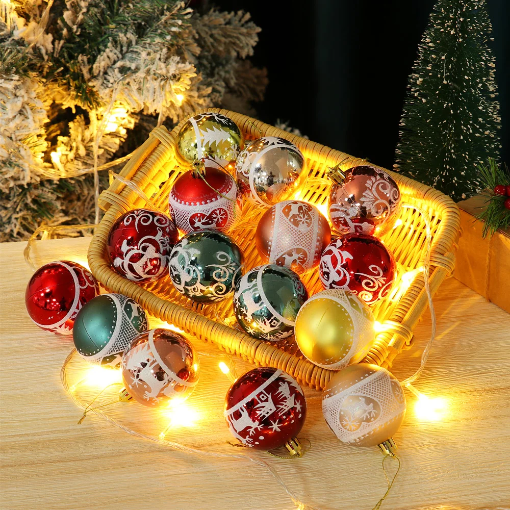 9Pcs Christmas Ball 6cm Hand-painted Plastic Round Ball Christmas Tree Pendant Decoration Hanging Ball Festiva Party Supplies
9Pcs Christmas Ball 6cm Hand-painted Plastic Round Ball Christmas Tree Pendant Decoration Hanging Ball Festiva Party Supplies