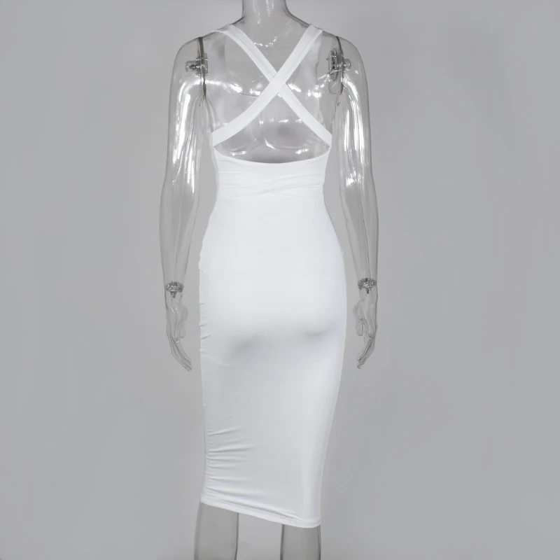 Colysmo 2 Layers Sexy Women Party Dress Summer Backless Bodycon Long Dress Bandage Vestidos Ladies White Dresses Robe Femme 2019
Colysmo 2 Layers Sexy Women Party Dress Summer Backless Bodycon Long Dress Bandage Vestidos Ladies White Dresses Robe Femme 2019