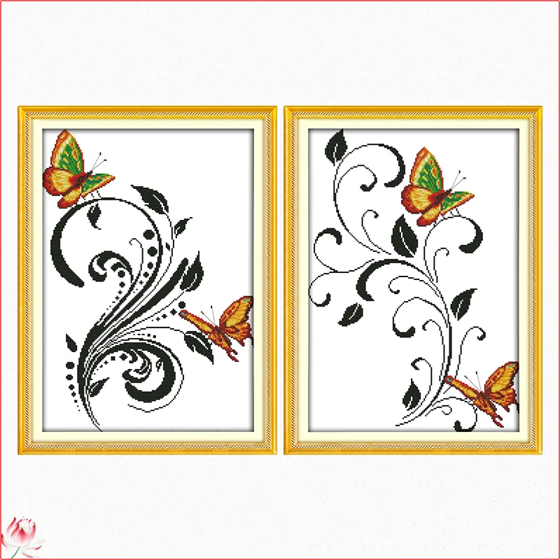 Joy Sunday Two Butterflies Cross Stitch Animal Embroidery Kit 11CT 14CT Count Printed Fabric Needlework Full Set DIY Sewing Gift
Joy Sunday Two Butterflies Cross Stitch Animal Embroidery Kit 11CT 14CT Count Printed Fabric Needlework Full Set DIY Sewing Gift