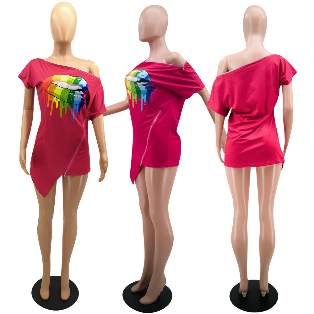 2021 Summer New Women's Wear Stylish Sexy Diagonal Strap With Irregular Zipper T-Shirt Club Tops
2021 Summer New Women's Wear Stylish Sexy Diagonal Strap With Irregular Zipper T-Shirt Club Tops