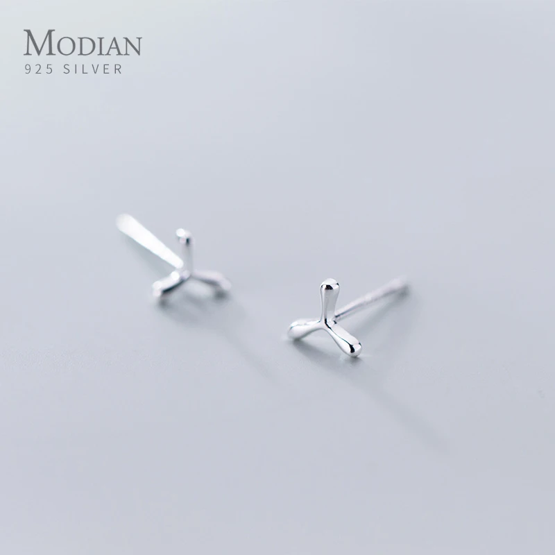 Modian милые желая кости серьги-гвоздики для женщин модные Аутентичные 925