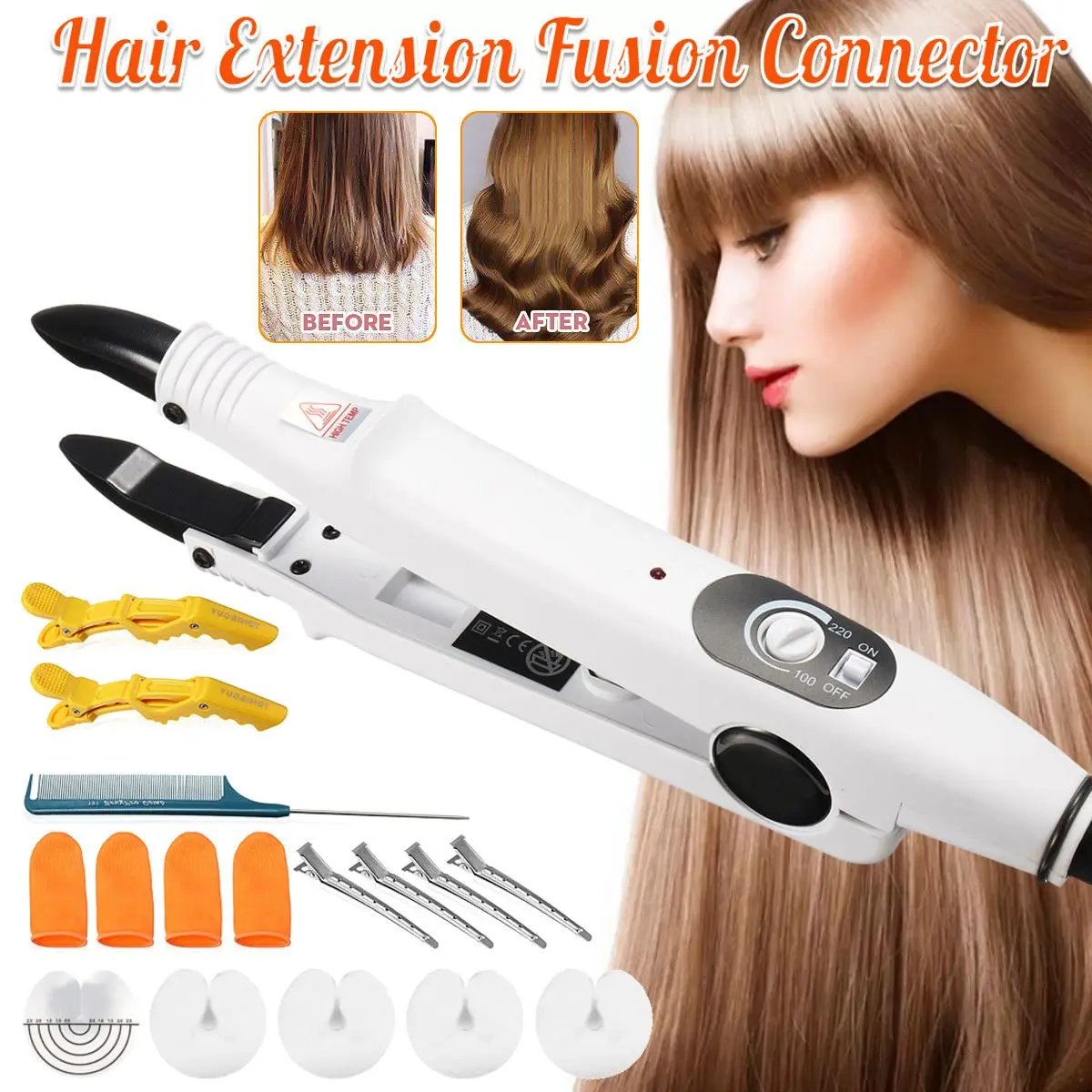 100-220 25W Professional Variable Constant Heat FLAT PLATE Fusions Hair Extension Keratin Bonding Salon Tool Heat Iron Wand
100-220 25W Professional Variable Constant Heat FLAT PLATE Fusions Hair Extension Keratin Bonding Salon Tool Heat Iron Wand