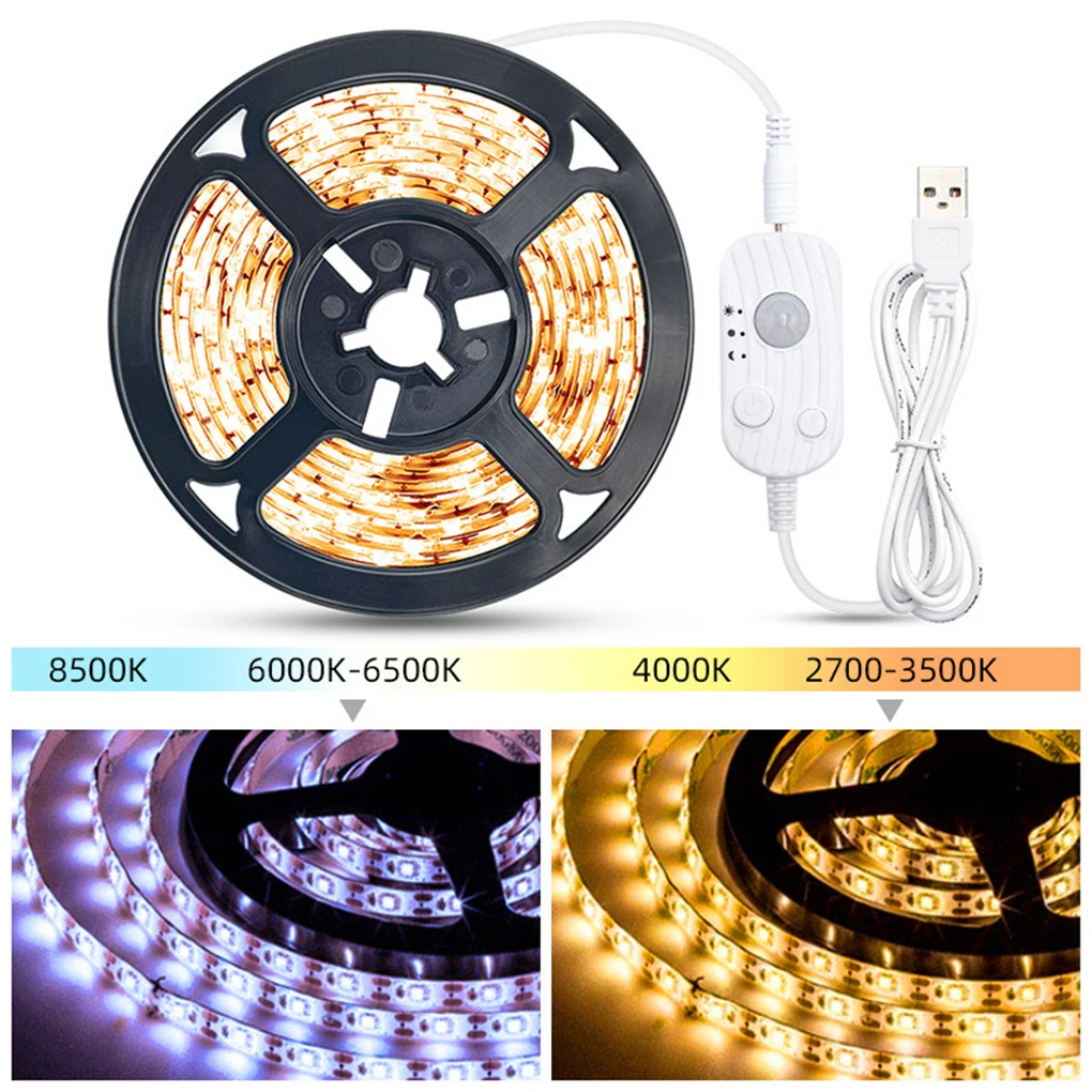 

Strip Lights Infrared Motion Sensor Flexible 2W 3500K/6500K LED Tape Ribbon Lamp Festival Party Trimmable Screen Lighting