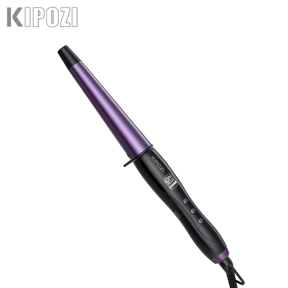 KIPOZI Pro Conical Curling Wand Dual Voltage 3/4-1 1/4 Inch Curling Wand Ceramic Hair Curling Wand Digital Control with Glove
KIPOZI Pro Conical Curling Wand Dual Voltage 3/4-1 1/4 Inch Curling Wand Ceramic Hair Curling Wand Digital Control with Glove