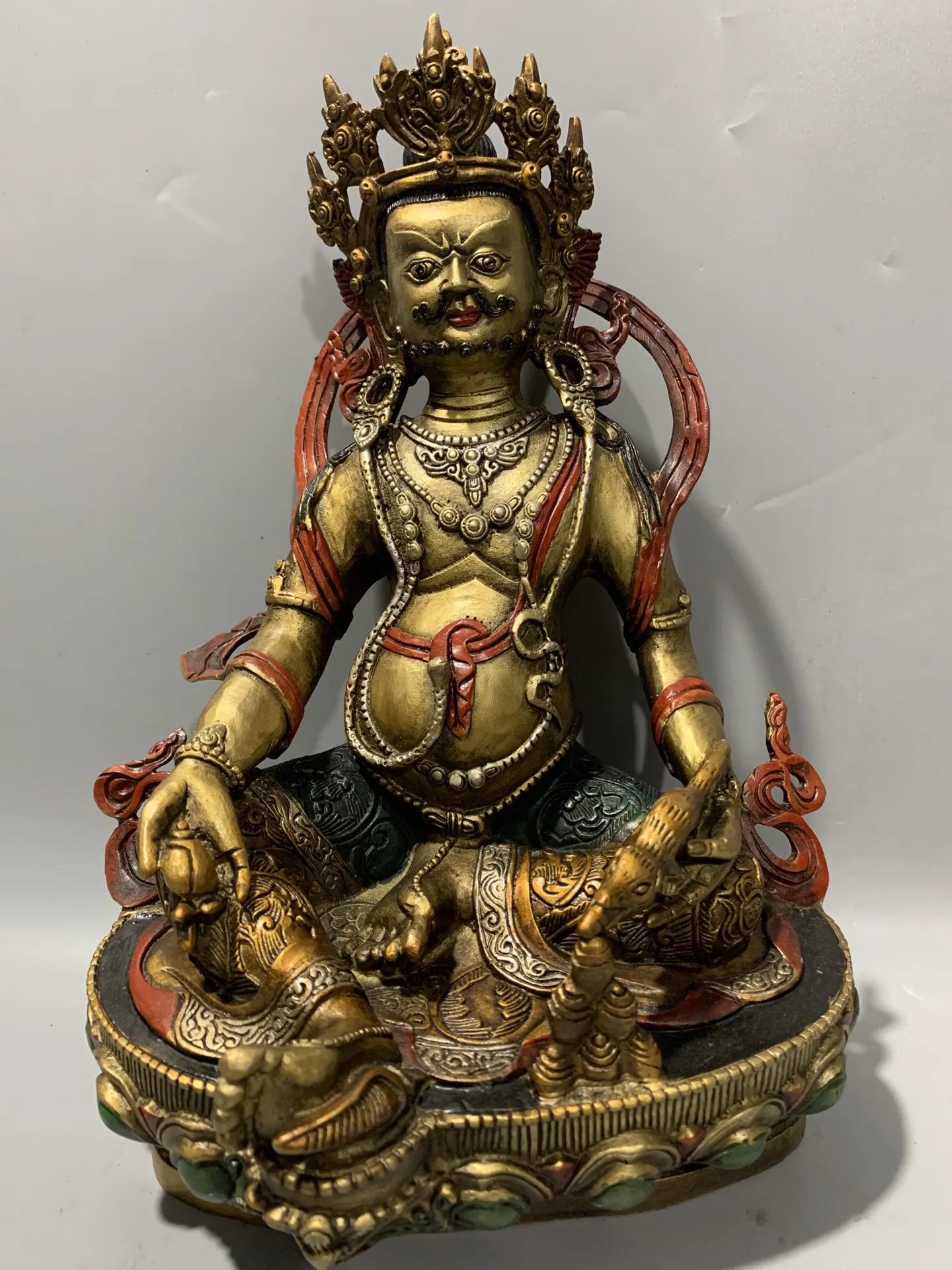 Home Decor 12"Tibet temple Old Painted Huang Caishen Yellow God of Wealth Buddha Statue Sitting Buddha Enshrine the Buddha
Home Decor 12"Tibet temple Old Painted Huang Caishen Yellow God of Wealth Buddha Statue Sitting Buddha Enshrine the Buddha