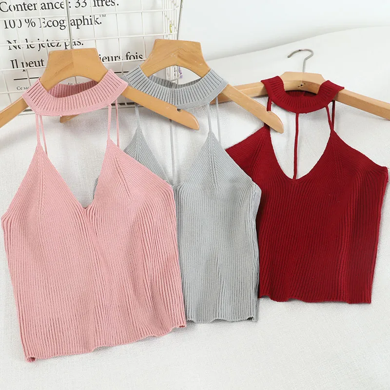 OUMEA Women Summer Halter Neck Crop Knitting Tops V Neck Sleeveless Sexy Tops Solid Color Backless Casual Slim Tops
OUMEA Women Summer Halter Neck Crop Knitting Tops V Neck Sleeveless Sexy Tops Solid Color Backless Casual Slim Tops