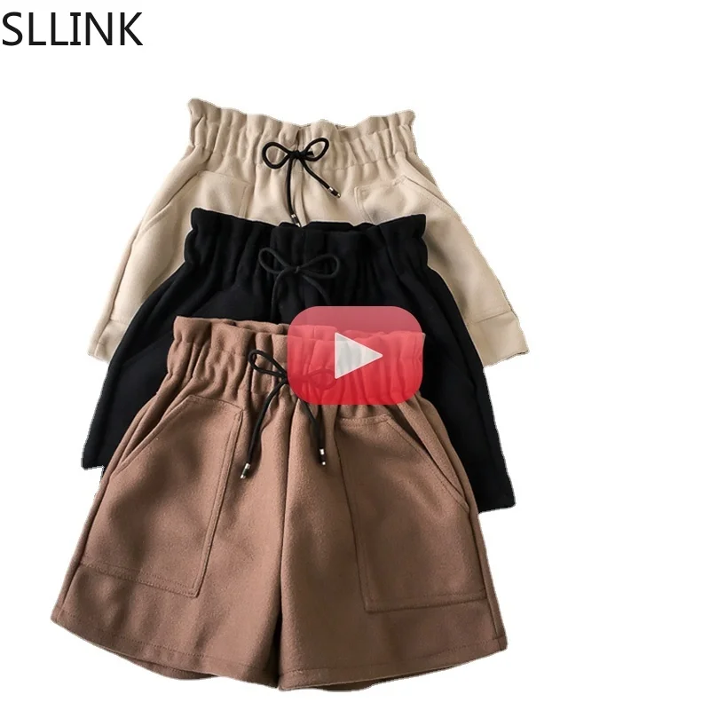 New Women Shorts Autumn and Winter High Waist Shorts Solid Casual Loose Thick Warm Elastic Waist Straight Booty Shorts Pockets
New Women Shorts Autumn and Winter High Waist Shorts Solid Casual Loose Thick Warm Elastic Waist Straight Booty Shorts Pockets