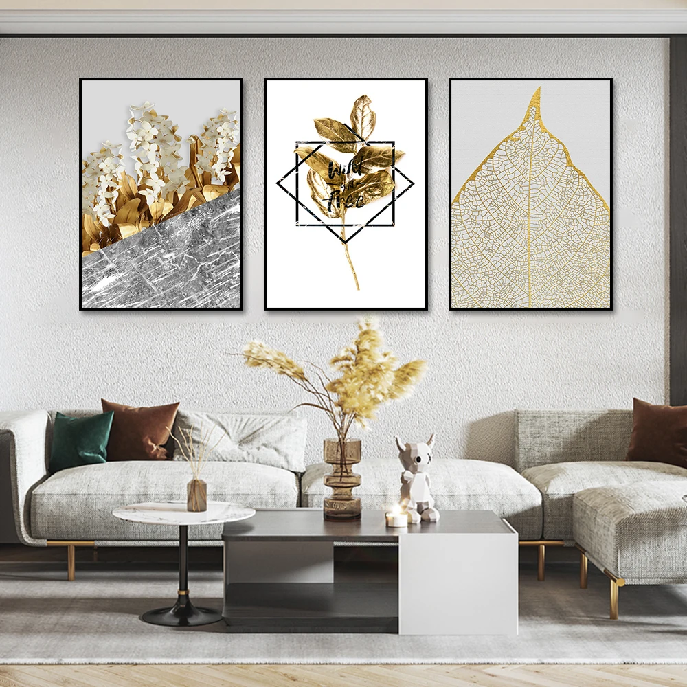 Nordic Golden Abstract Leaf Flower Wall Art Canvas Painting Black White Feathers Poster Print Wall Picture for Living Room Decor
Nordic Golden Abstract Leaf Flower Wall Art Canvas Painting Black White Feathers Poster Print Wall Picture for Living Room Decor