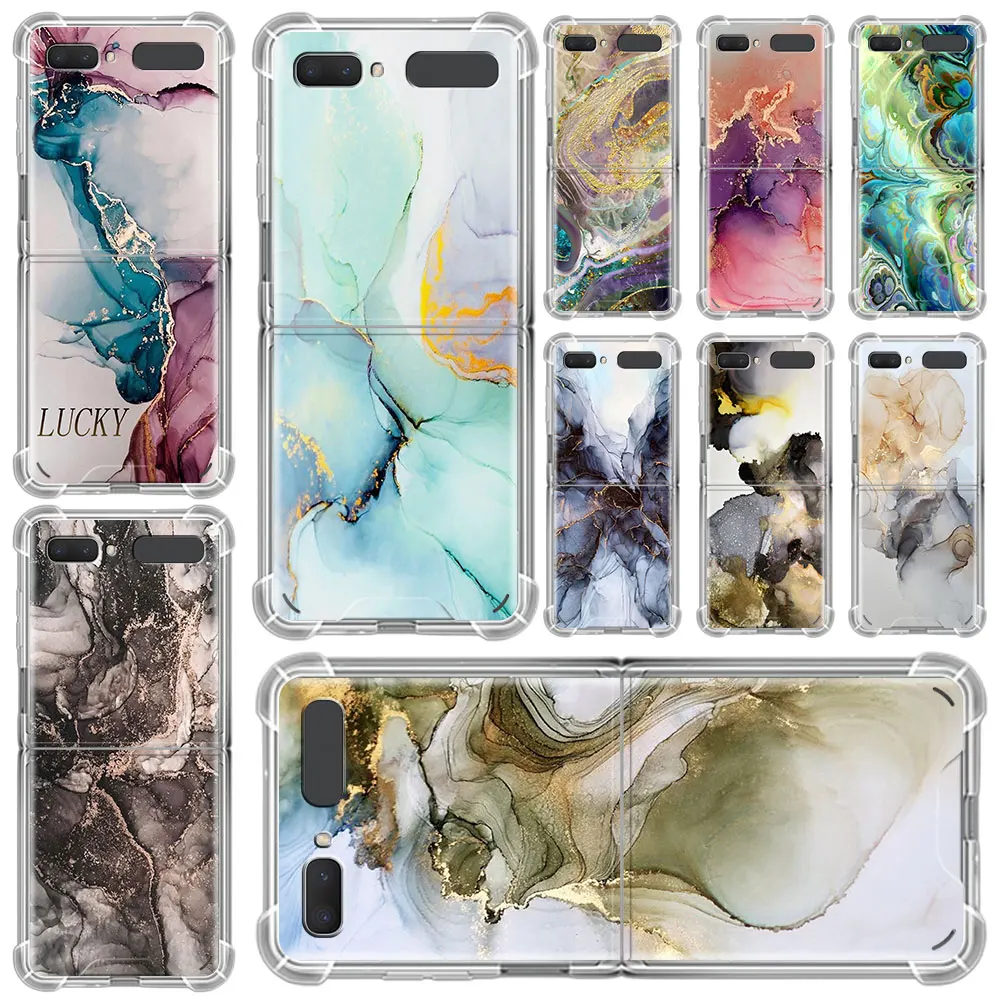 Marble Art Quicksand Pattern Print Cover For Samsung Galaxy Z Flip & ZFlip 5G Anti-Knock Clear Phone Case Folding And Splitting 
Marble Art Quicksand Pattern Print Cover For Samsung Galaxy Z Flip & ZFlip 5G Anti-Knock Clear Phone Case Folding And Splitting