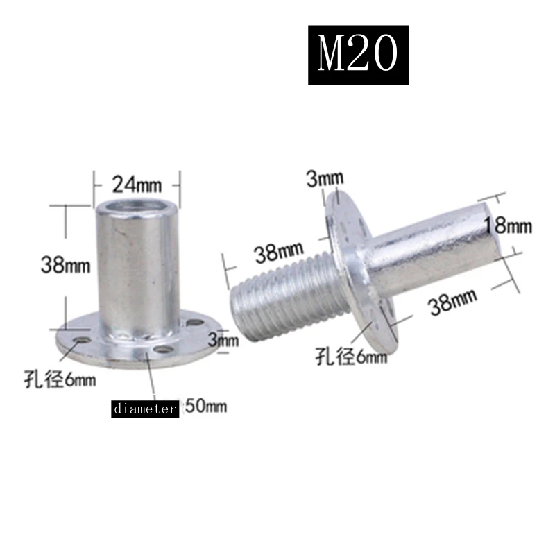 1set bed column connector iron plate nut splint pair lock screw furniture hardware M12m20
1set bed column connector iron plate nut splint pair lock screw furniture hardware M12m20