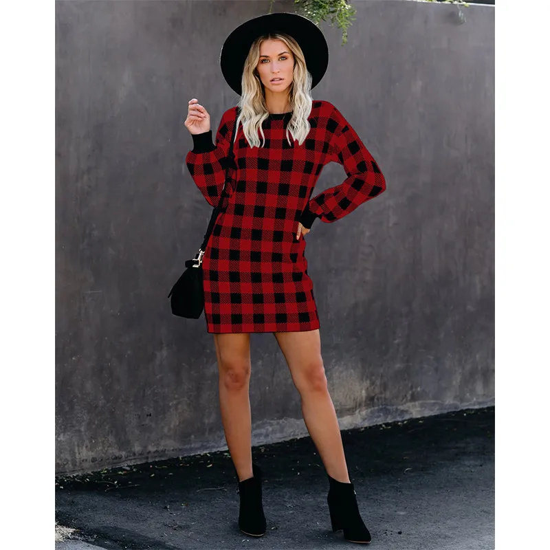 Dresses Woman Autumn Winter Undefined Vintage Casual Plaid Long Sleeve Straight Mini Dress Robe Vestidos Jurk
Dresses Woman Autumn Winter Undefined Vintage Casual Plaid Long Sleeve Straight Mini Dress Robe Vestidos Jurk