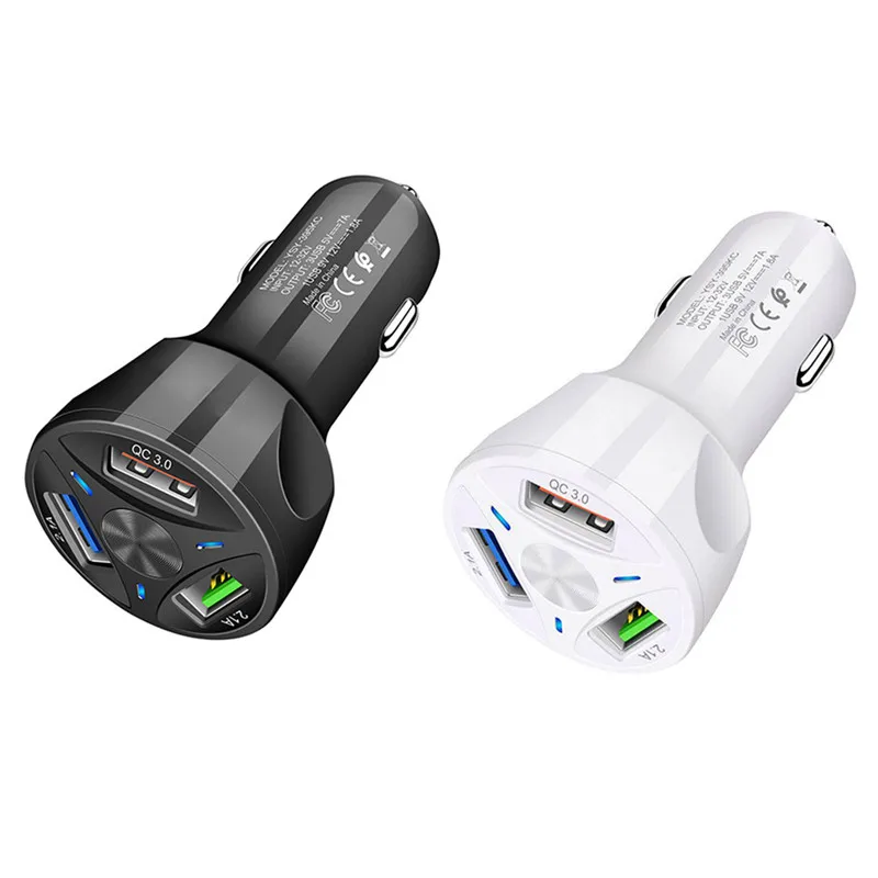 10 шт. QC3.0 автомобиля Зарядное устройство быстрой Chargel 3 Порты и разъёмы USB Авто