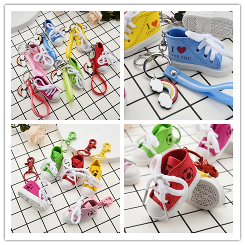 Mini canvas shoes, sports sneakers, striped leather rope, keychain, men and women bag pendant accessories
Mini canvas shoes, sports sneakers, striped leather rope, keychain, men and women bag pendant accessories