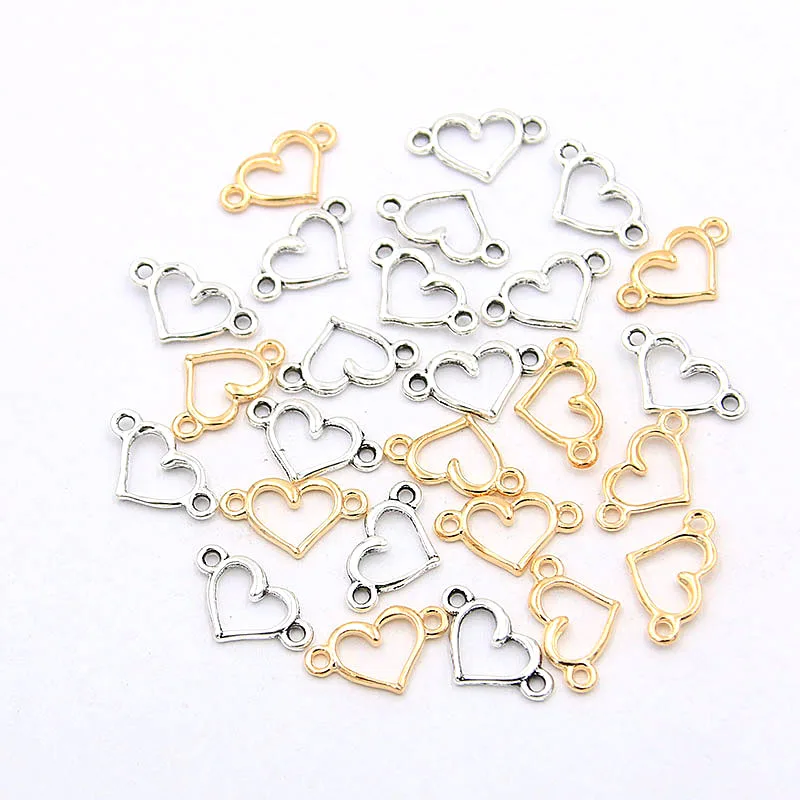 100PCS 8X14mm 2 Color New Hollow Hearts Connector Small Charms Pendant Jewelry Metal Alloy DIY Necklace Bracelet Earring Marking
100PCS 8X14mm 2 Color New Hollow Hearts Connector Small Charms Pendant Jewelry Metal Alloy DIY Necklace Bracelet Earring Marking