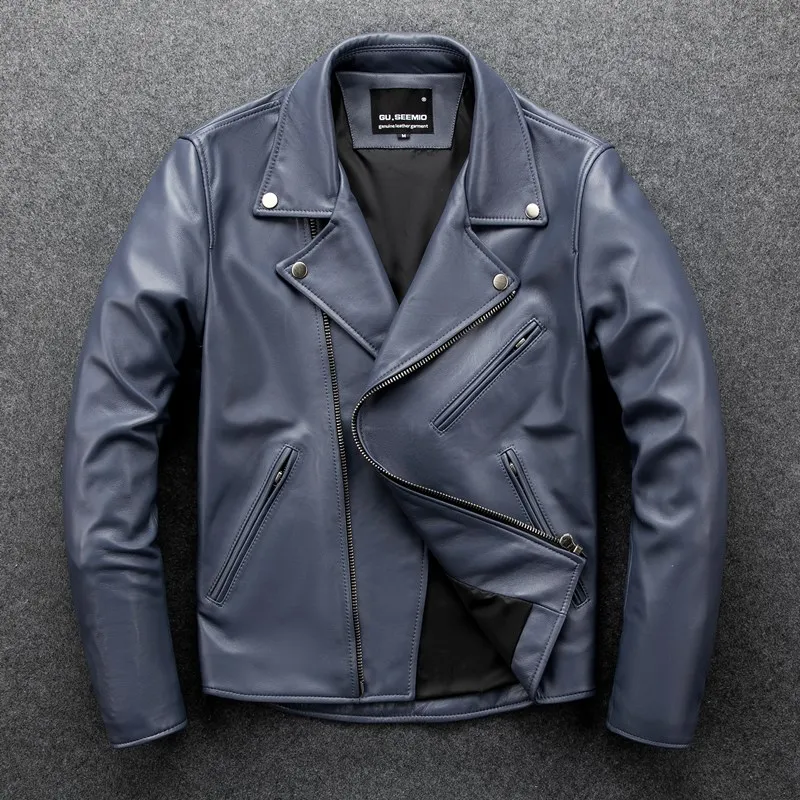 GU.SEEMIO Male Genuine Leather Sheepskin Clothing Short Metal Decor Real Leather Jackets Spring And Autumn Fashion Leather Motor 
GU.SEEMIO Male Genuine Leather Sheepskin Clothing Short Metal Decor Real Leather Jackets Spring And Autumn Fashion Leather Motor