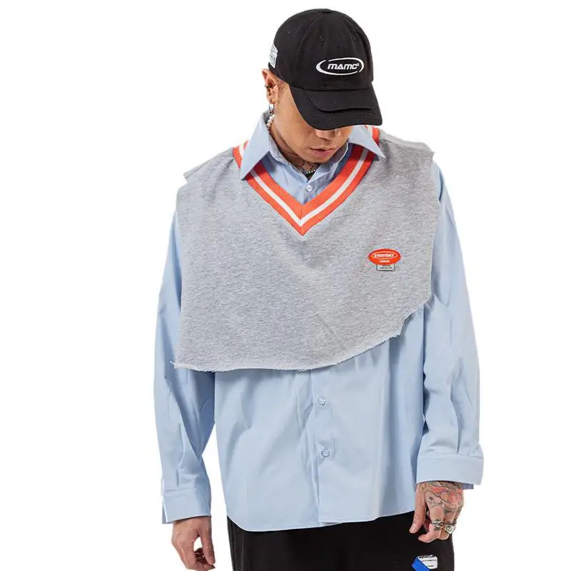 Vivgae men's fashion brand 21ss fashion brand men's and women's same spring loose fitting V-neck vest solid color shirt
Vivgae men's fashion brand 21ss fashion brand men's and women's same spring loose fitting V-neck vest solid color shirt