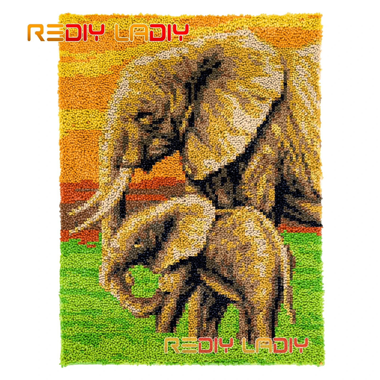 DIY Carpet Rug Kits Elephant Love Seat Cushion Latch Hook Rug Thick Yarn Needlework Crocheting Tapestry Knotted Floor Mat Crafts
DIY Carpet Rug Kits Elephant Love Seat Cushion Latch Hook Rug Thick Yarn Needlework Crocheting Tapestry Knotted Floor Mat Crafts