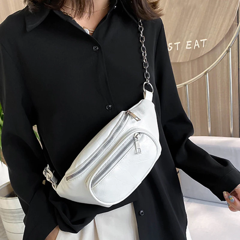 Women's PU Fanny Pack Chain Sling Strap Waist Bag Zipper Waterproof Crossbody Chest Backpack for Daily Adjustable Strap ALS88
Women's PU Fanny Pack Chain Sling Strap Waist Bag Zipper Waterproof Crossbody Chest Backpack for Daily Adjustable Strap ALS88