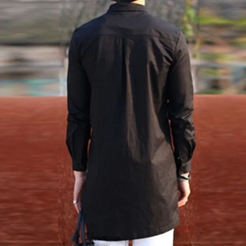 High Street Summer Loose Fit Long Sleeve Shirt Mens Fashion Asymmetrical Lapel Button Up Tops Autumn Design Casual Solid Shirts
High Street Summer Loose Fit Long Sleeve Shirt Mens Fashion Asymmetrical Lapel Button Up Tops Autumn Design Casual Solid Shirts