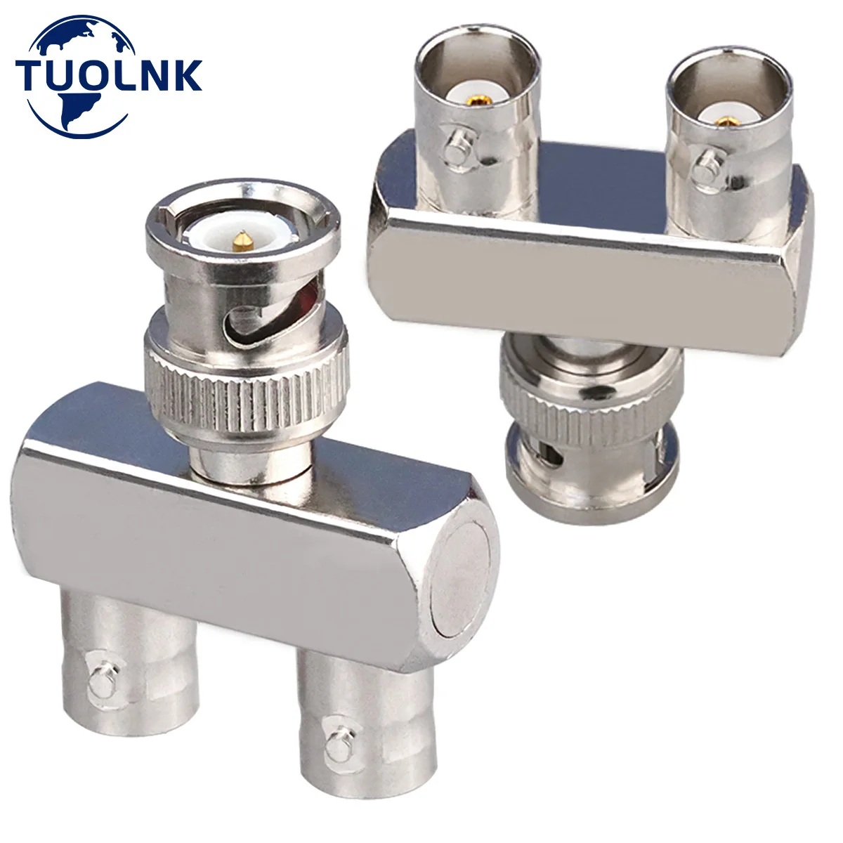 2pcs/Lot BNC Male to Dual BNC Female 3 Way RF Coax Connector BNC Y Splitter Adapter for Coaxial Cable
2pcs/Lot BNC Male to Dual BNC Female 3 Way RF Coax Connector BNC Y Splitter Adapter for Coaxial Cable