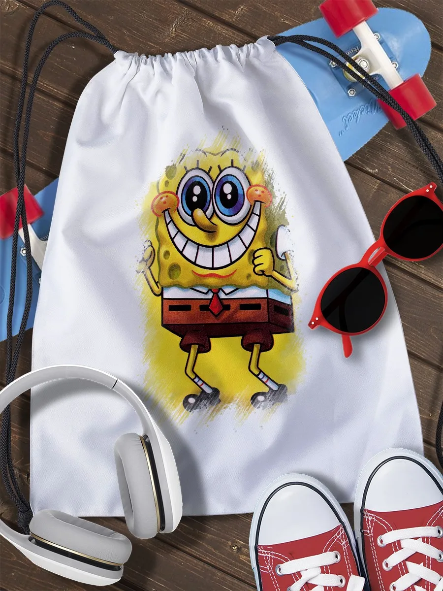 Мешок для сменной обуви Sponge Bob (Мультфильмы губка боб квадратные штаны) - 20123 |