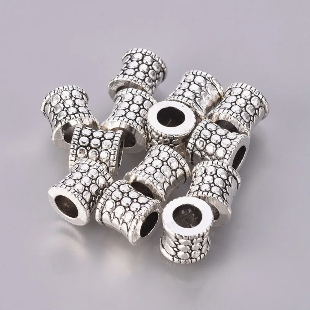 50 pc Antique Silver Tone Large Hole Tibetan Silver Column European Beads Lead Free& Nickel Free& Cadmium Free 8.5×8mm hole: 5mm
50 pc Antique Silver Tone Large Hole Tibetan Silver Column European Beads Lead Free& Nickel Free& Cadmium Free 8.5×8mm hole: 5mm