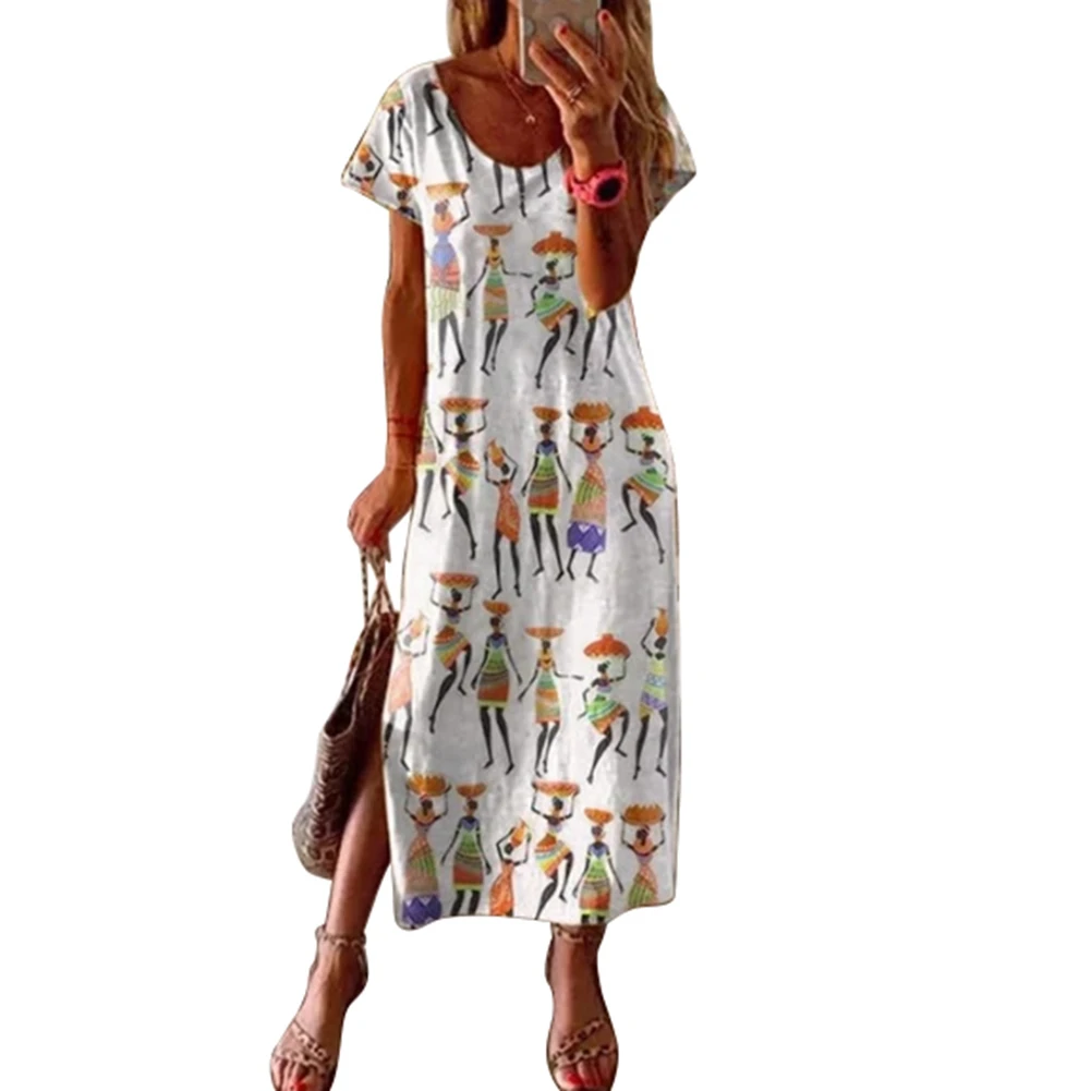 2020 women loose round neck dress with slits retro ethnic print dress suitable for beach parties (S / M / L / XL / XXL / XXXL)
2020 women loose round neck dress with slits retro ethnic print dress suitable for beach parties (S / M / L / XL / XXL / XXXL)