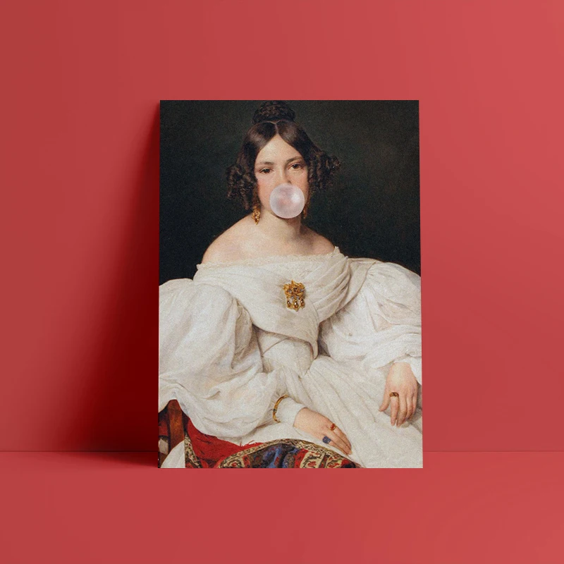 Canvas Painting Beautiful Lady Wall Art Portrait HD Print Bubble Poster Home Decor Retro Style Modular Picture For Bedroom Frame
Canvas Painting Beautiful Lady Wall Art Portrait HD Print Bubble Poster Home Decor Retro Style Modular Picture For Bedroom Frame