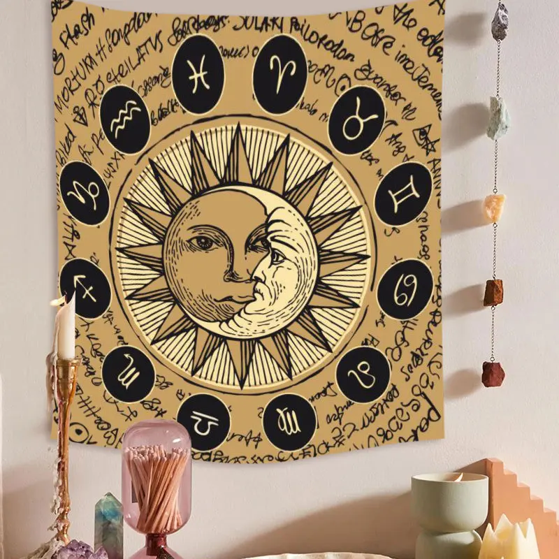 Indian Mandala Tapestry Aesthetic Wall Hanging Sun Moon Tapestry Bedroom Decoration Bohemian Hippie Tapestry Room Decor
Indian Mandala Tapestry Aesthetic Wall Hanging Sun Moon Tapestry Bedroom Decoration Bohemian Hippie Tapestry Room Decor