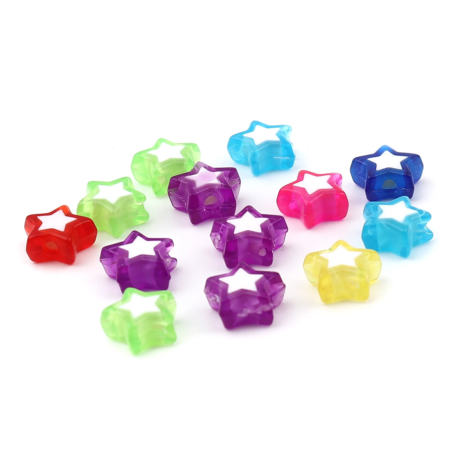 Fashion Acrylic Galaxy Colorful Star Beads At Random Color DIY Earrings Bracelets Beads Jewelry Making About 10mm x 10mm, 200PCs
Fashion Acrylic Galaxy Colorful Star Beads At Random Color DIY Earrings Bracelets Beads Jewelry Making About 10mm x 10mm, 200PCs