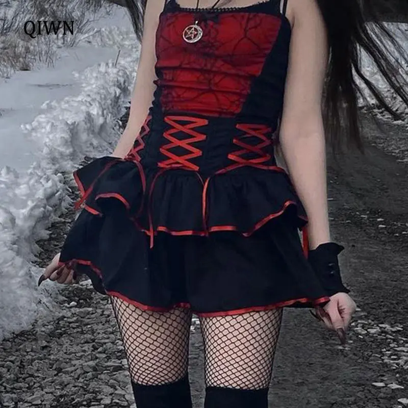 Женская юбка с высокой талией Goth, красная облегающая мини-юбка в стиле Харадзюку, черная трапециевидная юбка составного кроя в готическом с...
Женская юбка с высокой талией Goth, красная облегающая мини-юбка в стиле Харадзюку, черная трапециевидная юбка составного кроя в готическом с...