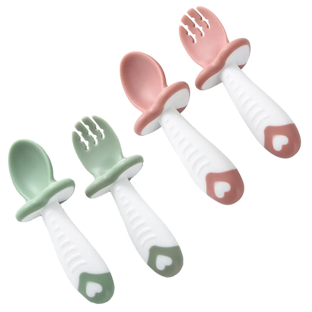 24BE 2Pcs/Set Baby Training Soft Head Spoon and Fork Short Handle Kids Spoon Fork Set BPA Free
24BE 2Pcs/Set Baby Training Soft Head Spoon and Fork Short Handle Kids Spoon Fork Set BPA Free