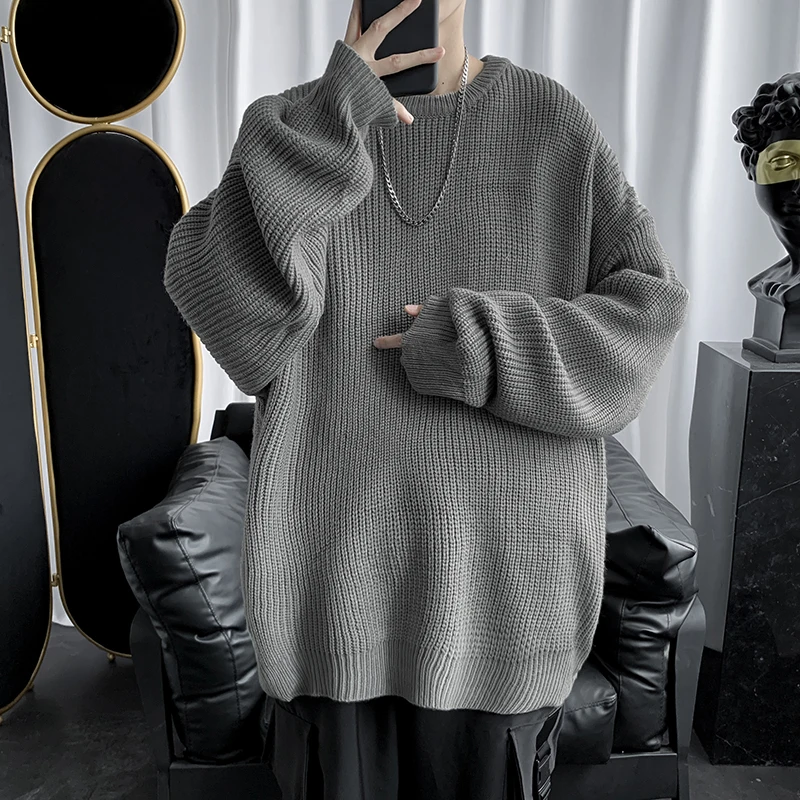Men Korean Fashion Sweaters Solid Color Oversized Sweater Men Long Sleeve Shirts Autumn Winter Clothing Men Streetwear Pullovers
Men Korean Fashion Sweaters Solid Color Oversized Sweater Men Long Sleeve Shirts Autumn Winter Clothing Men Streetwear Pullovers