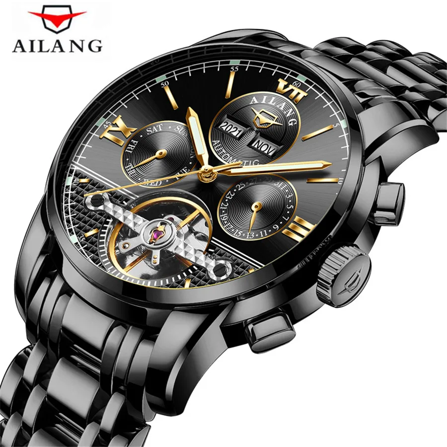 AILANG Men Watches Male Top Brand Luxury Automatic Mechanical Watch Men Waterproof Full Steel Business Watch Relogio Masculino
AILANG Men Watches Male Top Brand Luxury Automatic Mechanical Watch Men Waterproof Full Steel Business Watch Relogio Masculino