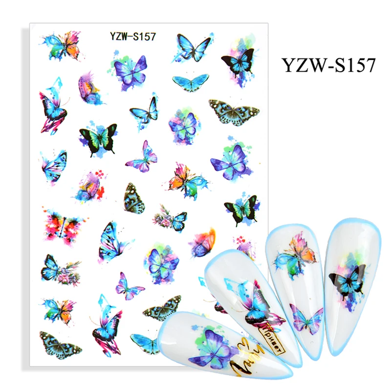 Butterfly Colorful 3D Nail Sticker Blue Black Purple Wings Manicure Sliders Butterflies Watercolor Foil Nail Art Decorations
Butterfly Colorful 3D Nail Sticker Blue Black Purple Wings Manicure Sliders Butterflies Watercolor Foil Nail Art Decorations