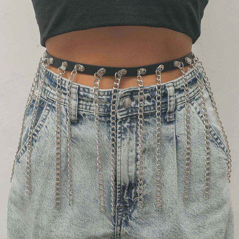 2021Women Skirt Belt Female Pu Leather Hiphop Rock Nightclub Sexy Jeans Dress tassels Punk Belt With Metal Waist Chain jewelry
2021Women Skirt Belt Female Pu Leather Hiphop Rock Nightclub Sexy Jeans Dress tassels Punk Belt With Metal Waist Chain jewelry