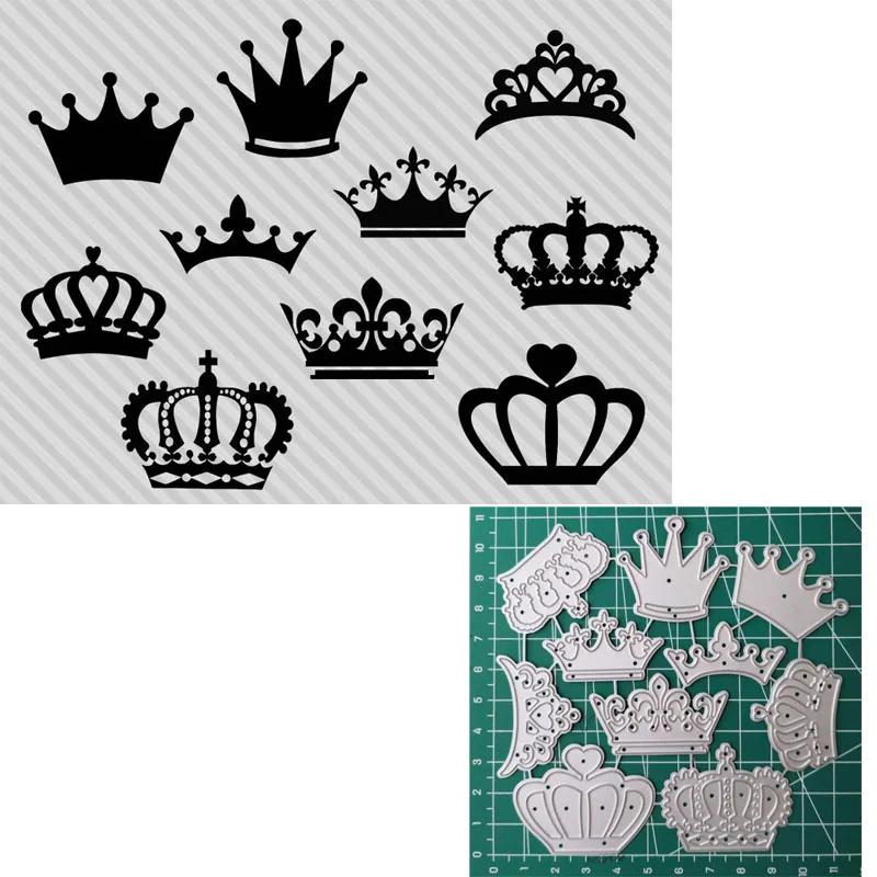 10pcs Crown Dies Scrapbooking Metal Cutting DIY Scrapbook Decorations Craft Cutting Dies 
10pcs Crown Dies Scrapbooking Metal Cutting DIY Scrapbook Decorations Craft Cutting Dies