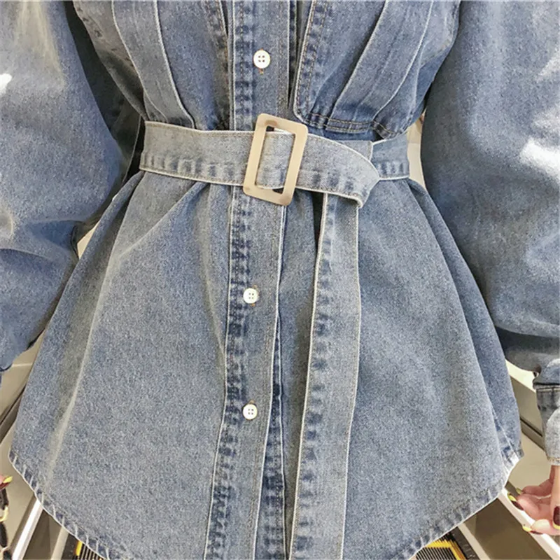 2020 Autumn Women Denim Jacket Beading Fashion Lace Up Lapel Long Sleeve Jeans Jacket Female Korean Loose Casual Jeans Coat
2020 Autumn Women Denim Jacket Beading Fashion Lace Up Lapel Long Sleeve Jeans Jacket Female Korean Loose Casual Jeans Coat