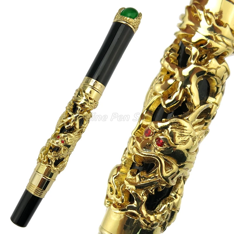 Jinhao Brilliant Ancient Dragon King Pearl Carving Embossing Gold Trim Roller Ball Pen Professional Office Stationery Writing
Jinhao Brilliant Ancient Dragon King Pearl Carving Embossing Gold Trim Roller Ball Pen Professional Office Stationery Writing