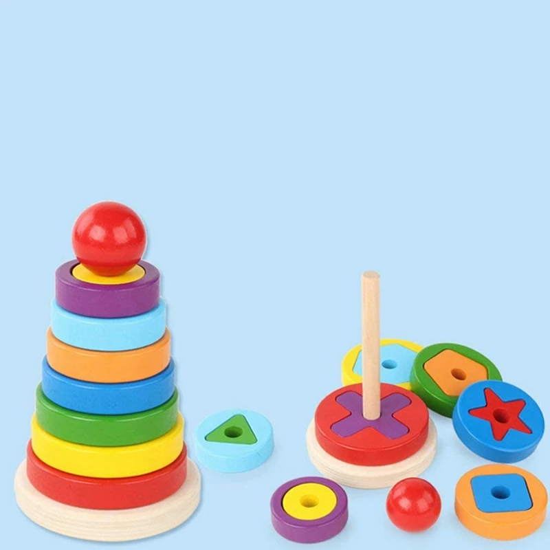 Children's Puzzle Blocks Kids Toys Rainbow Tower Pyramid Nesting Stacking Toy Games Toy Colorful Round Block Toy
Children's Puzzle Blocks Kids Toys Rainbow Tower Pyramid Nesting Stacking Toy Games Toy Colorful Round Block Toy