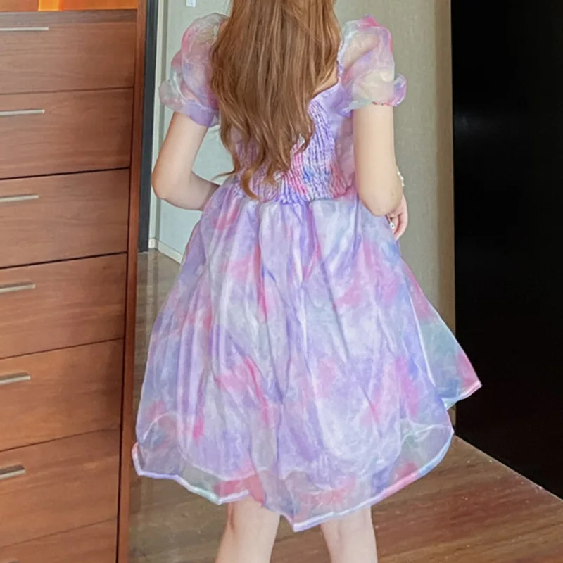Elegant Organza Printed Mini Dress Women 2021 Summer Fashion Short Sleeve Dress Korean Party Kleider Damen Vestidos Mujer Verano
Elegant Organza Printed Mini Dress Women 2021 Summer Fashion Short Sleeve Dress Korean Party Kleider Damen Vestidos Mujer Verano