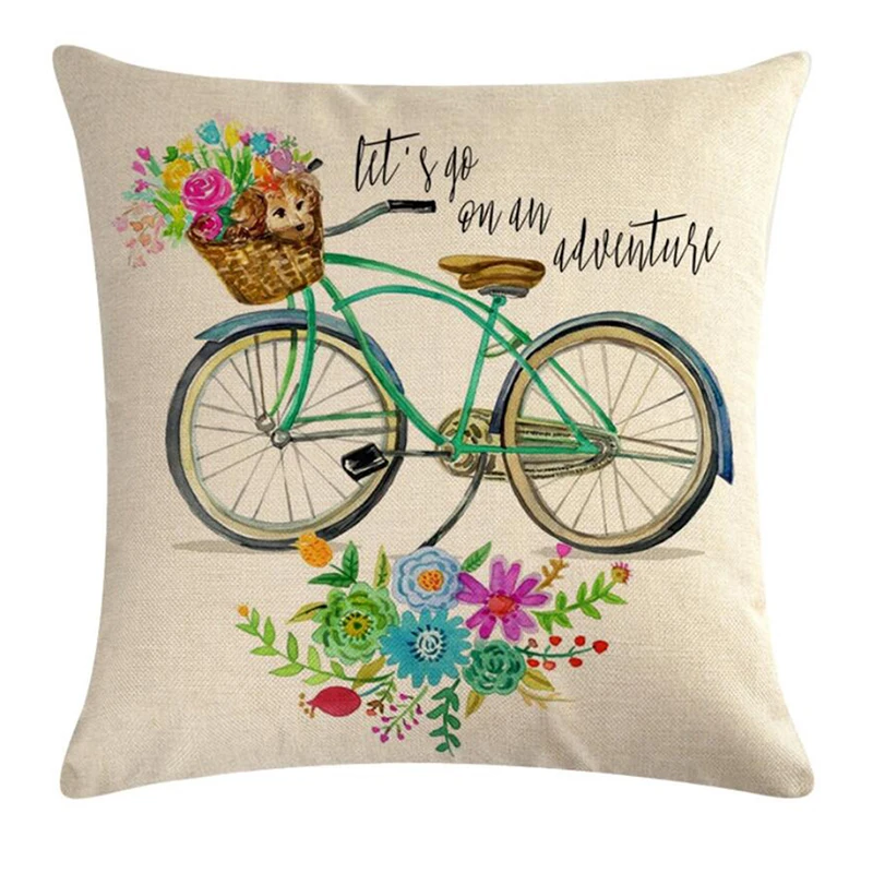 Nordic Style Cartton Bicycle Flower Cushion Cover 45*45cm Pillow Cover Decorative Pillows Home Decoration Throw Pillowcase
Nordic Style Cartton Bicycle Flower Cushion Cover 45*45cm Pillow Cover Decorative Pillows Home Decoration Throw Pillowcase