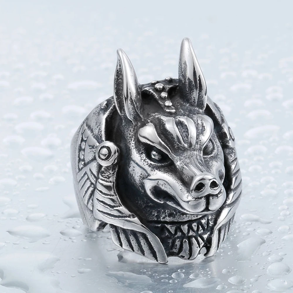 Classic Vintage Anubis Ring For Men Punk Stainless Steel Ancient Egypt Grim Reaper Ring Biker Amulet Jewelry Gift Wholesale
Classic Vintage Anubis Ring For Men Punk Stainless Steel Ancient Egypt Grim Reaper Ring Biker Amulet Jewelry Gift Wholesale