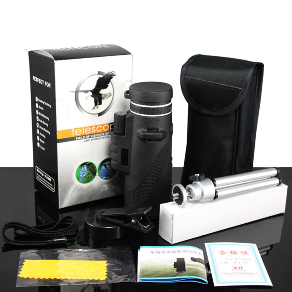 40X60 Super High Power Portable Zoomable HD Monocular Telescope For Hiking Hunting Telescopio Travel Zoom
40X60 Super High Power Portable Zoomable HD Monocular Telescope For Hiking Hunting Telescopio Travel Zoom