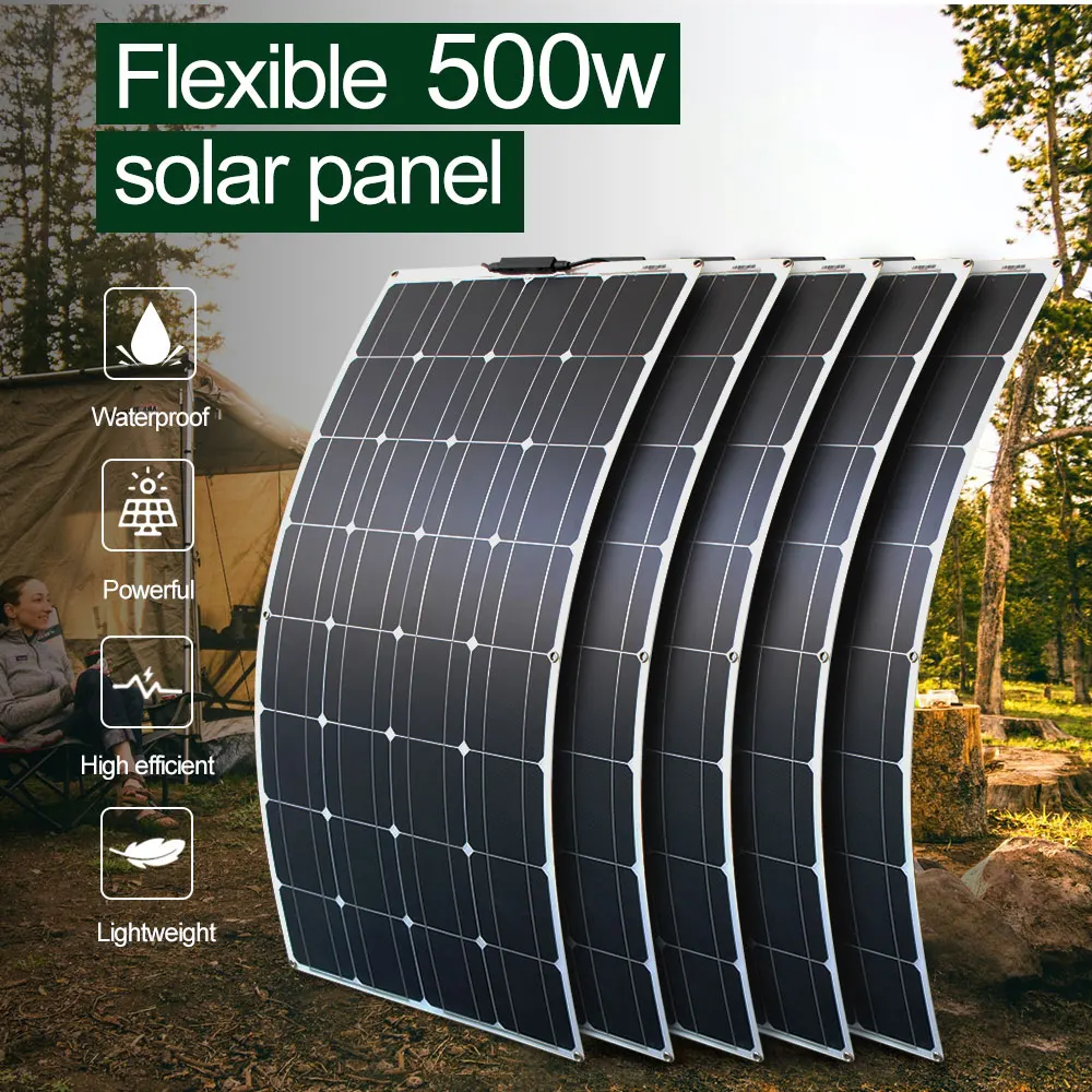 high quality 5pcs 100 watt flexible solar panel 500w photovoltaic panel solar cell 12v battery for home solar system
high quality 5pcs 100 watt flexible solar panel 500w photovoltaic panel solar cell 12v battery for home solar system