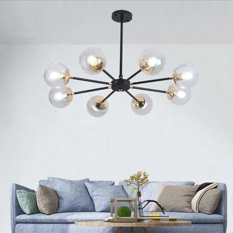 Modern global glass ball chandelier light lamp retro vintage ceiling America Europe simple modern branch | Лампы и освещение