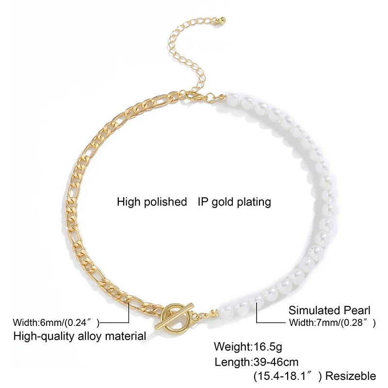 Women Temperament Imitation Pearl Choker Necklaces Jewelry,Gold Tone Metal Collar Birthday Wedding Party Gift for Her
Women Temperament Imitation Pearl Choker Necklaces Jewelry,Gold Tone Metal Collar Birthday Wedding Party Gift for Her